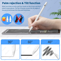 Dla Apple ołówek 2 Aieach 23th Gen iPad ołówek dla Apple ołówek dla iPad 2022 2021 2020 2019 2018 powietrza 5 Bluetooth rysik 2